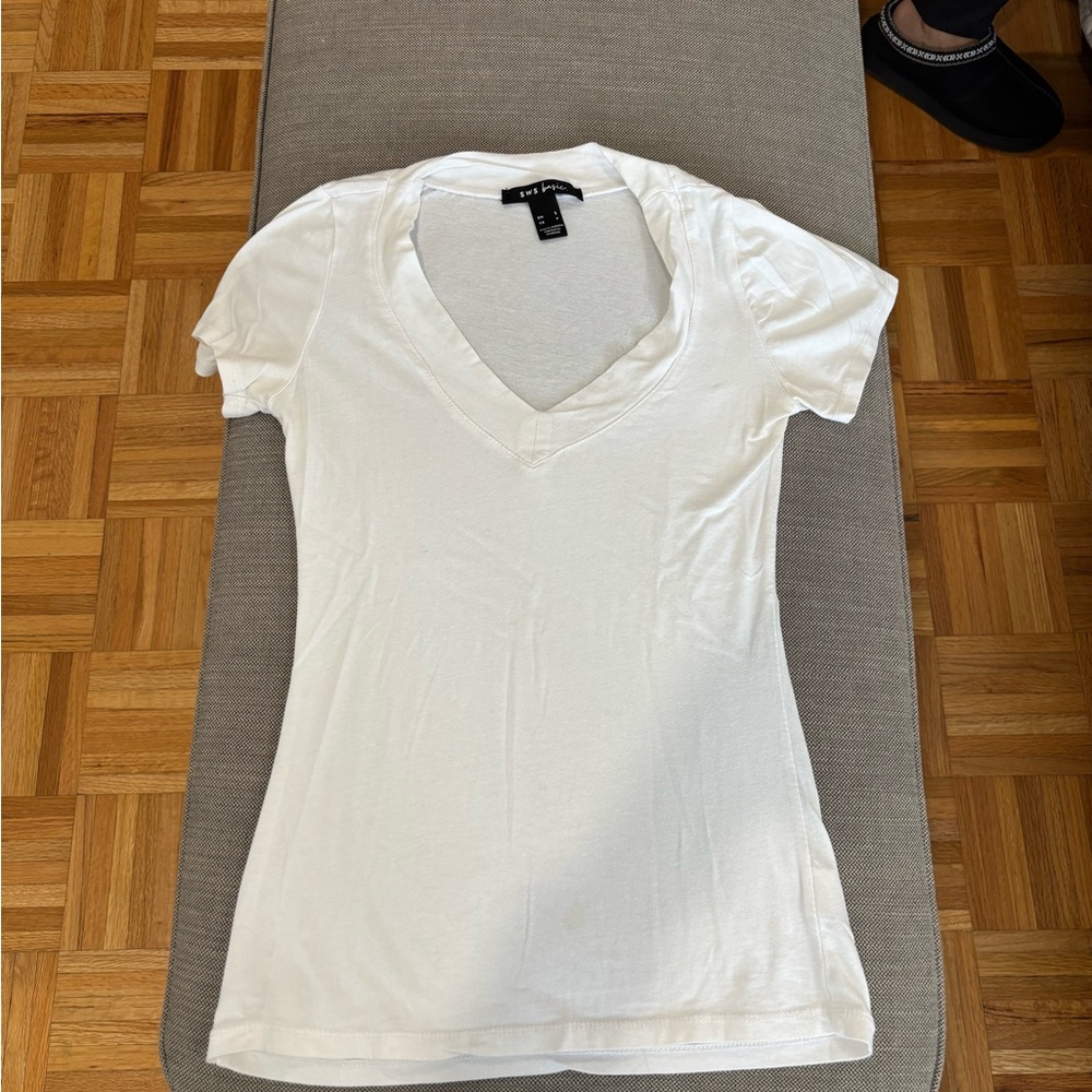 SWS White V-Neck Women’s Top